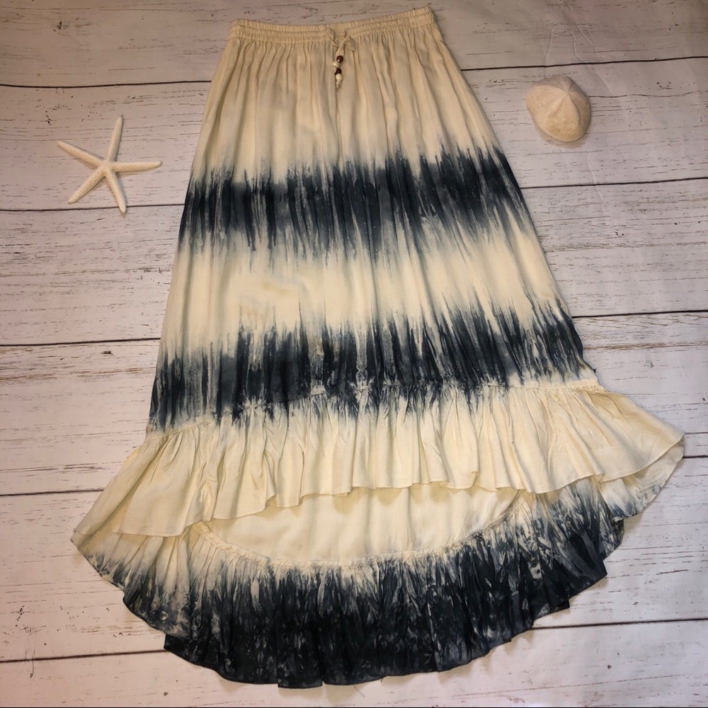Ripcurl Boho Style Tye Dye Maxi Skirt Drawstring S